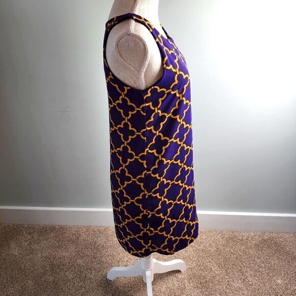 NEWBURY KUSTOM WOMEN'S DRESS LINED PURPLE AND GOLD SIZE SMALL - Picture 3 of 6